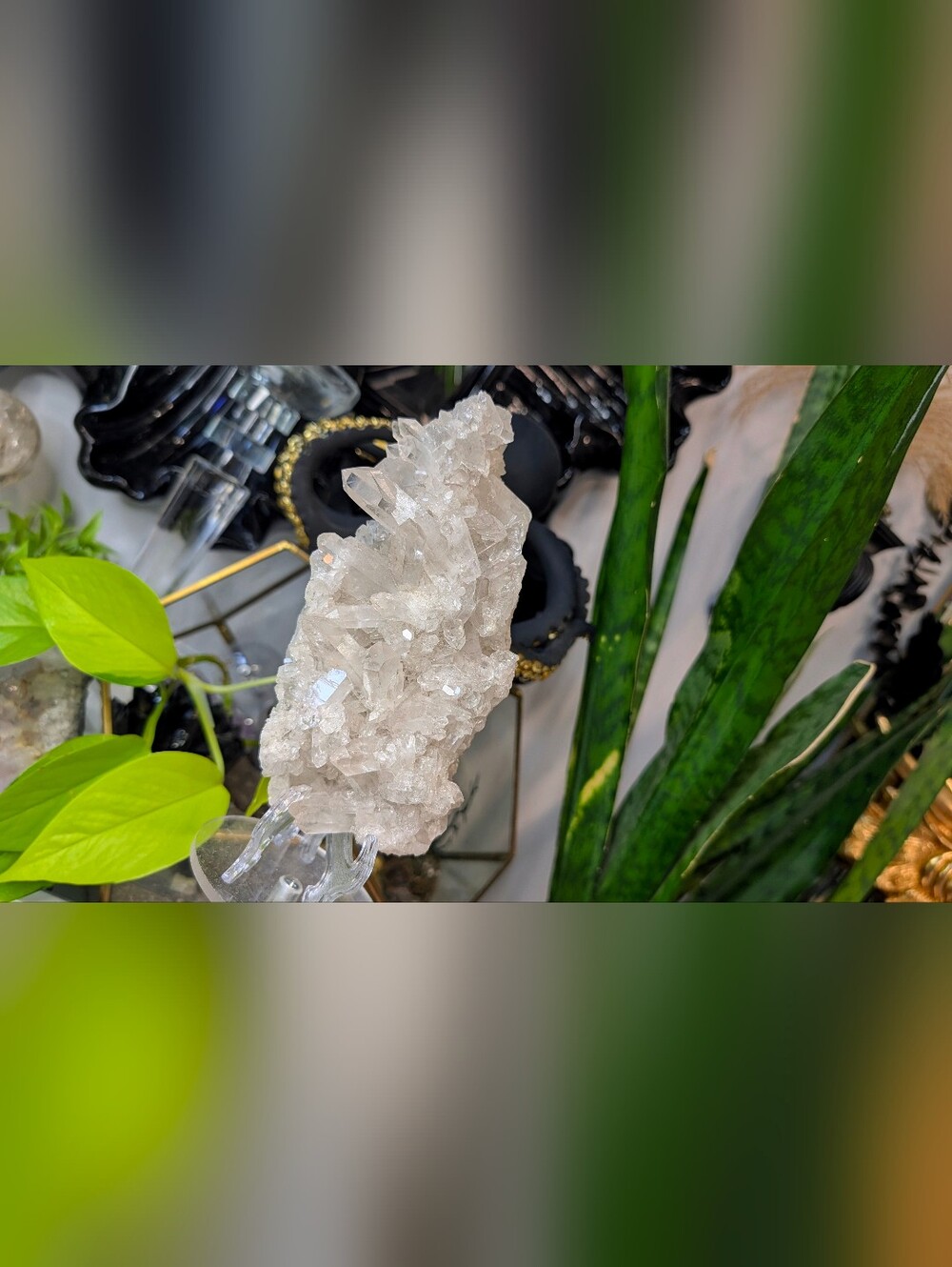 Clear Quartz Crystal Cluster